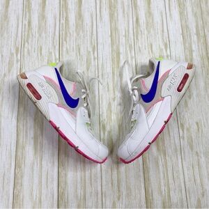 Nike White and Pink Air Max Excee Tennis Shoes